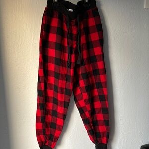 Bundle of two pajama Red and Black Plaid Jogger Pants